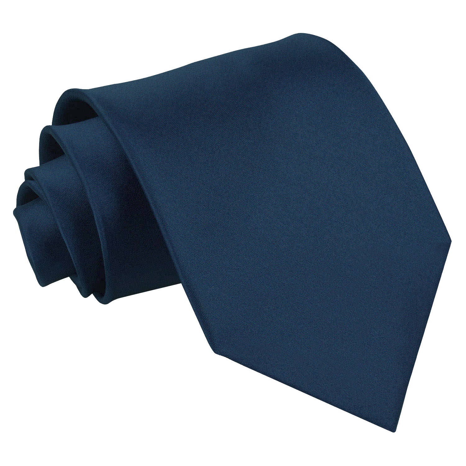 Plain Satin Classic Tie - Silver - Well Dapper