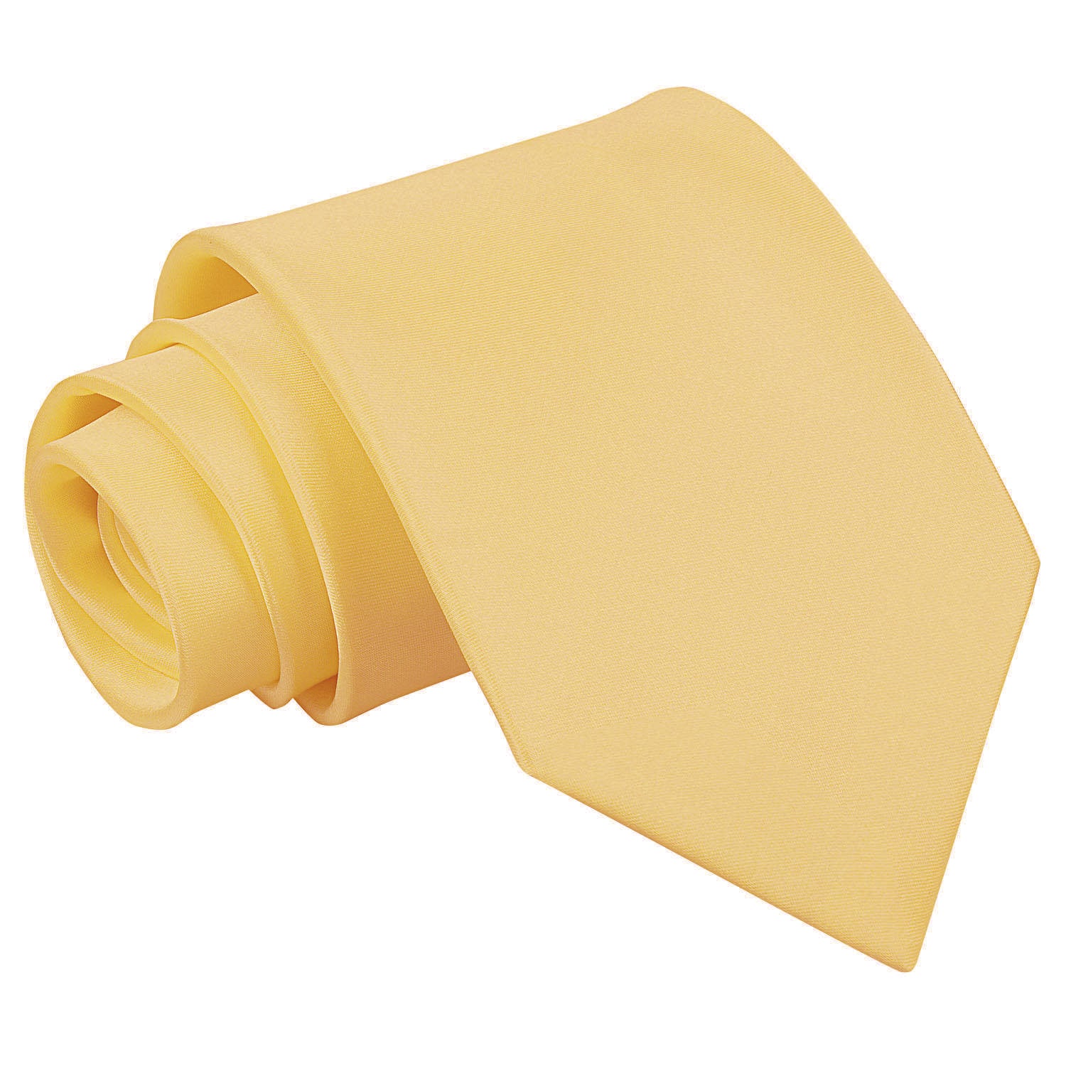 Plain Satin Extra Long Tie - Champagne - Well Dapper