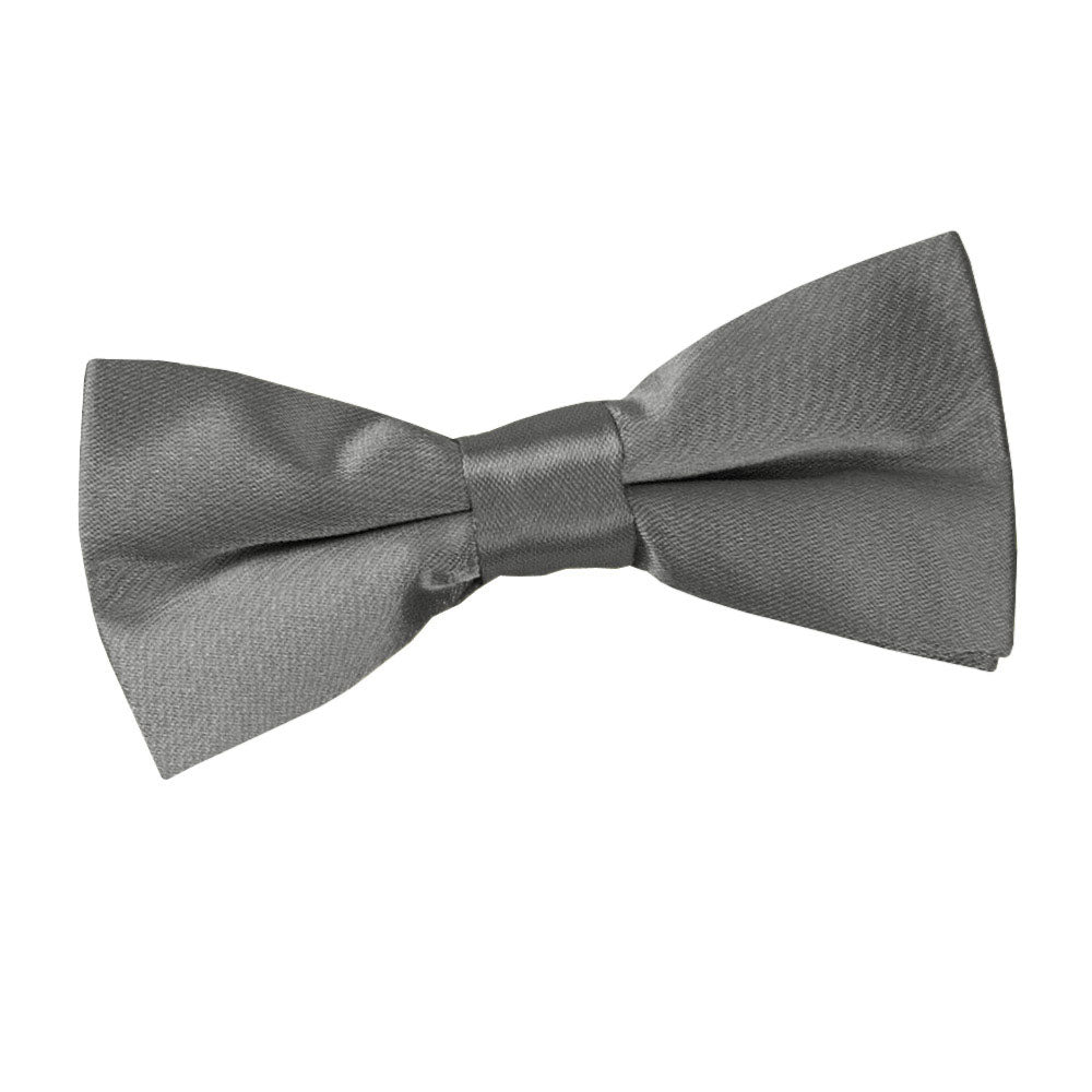 Plain Satin Pre-Tied Bow Tie - Boys - Mocha Brown - Well Dapper