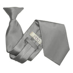 Plain Satin Clip-On Tie - Black - Well Dapper