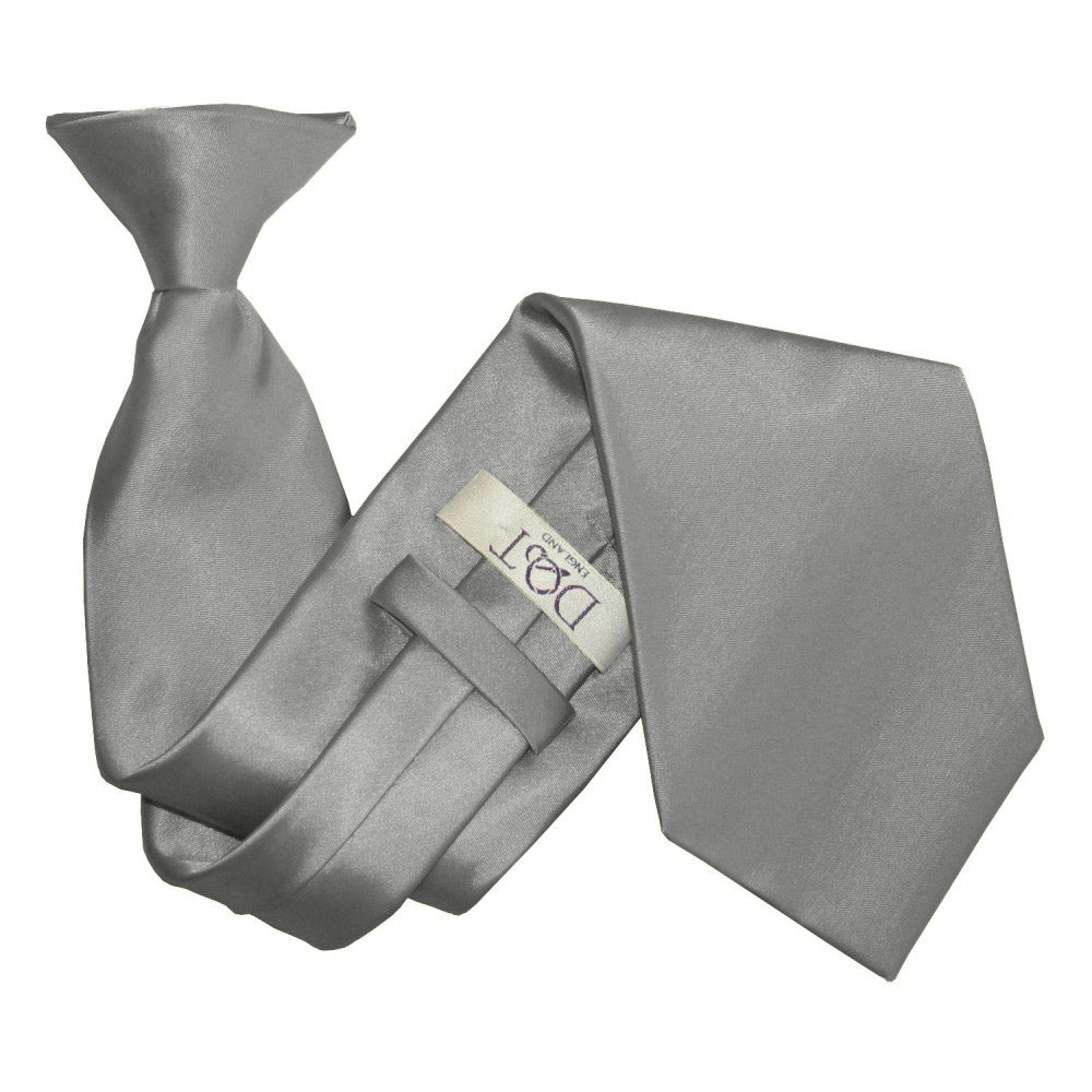 Plain Satin Clip-On Tie - Burnt Orange - Well Dapper