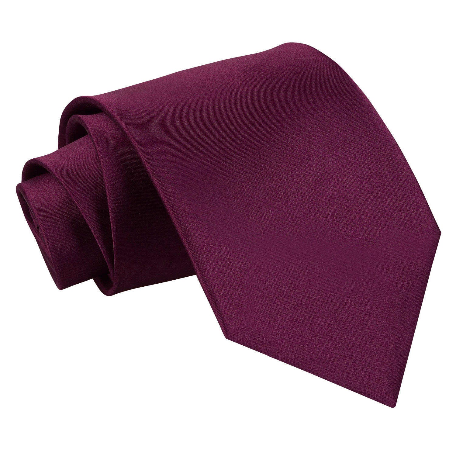 Plain Satin Classic Tie - Silver - Well Dapper