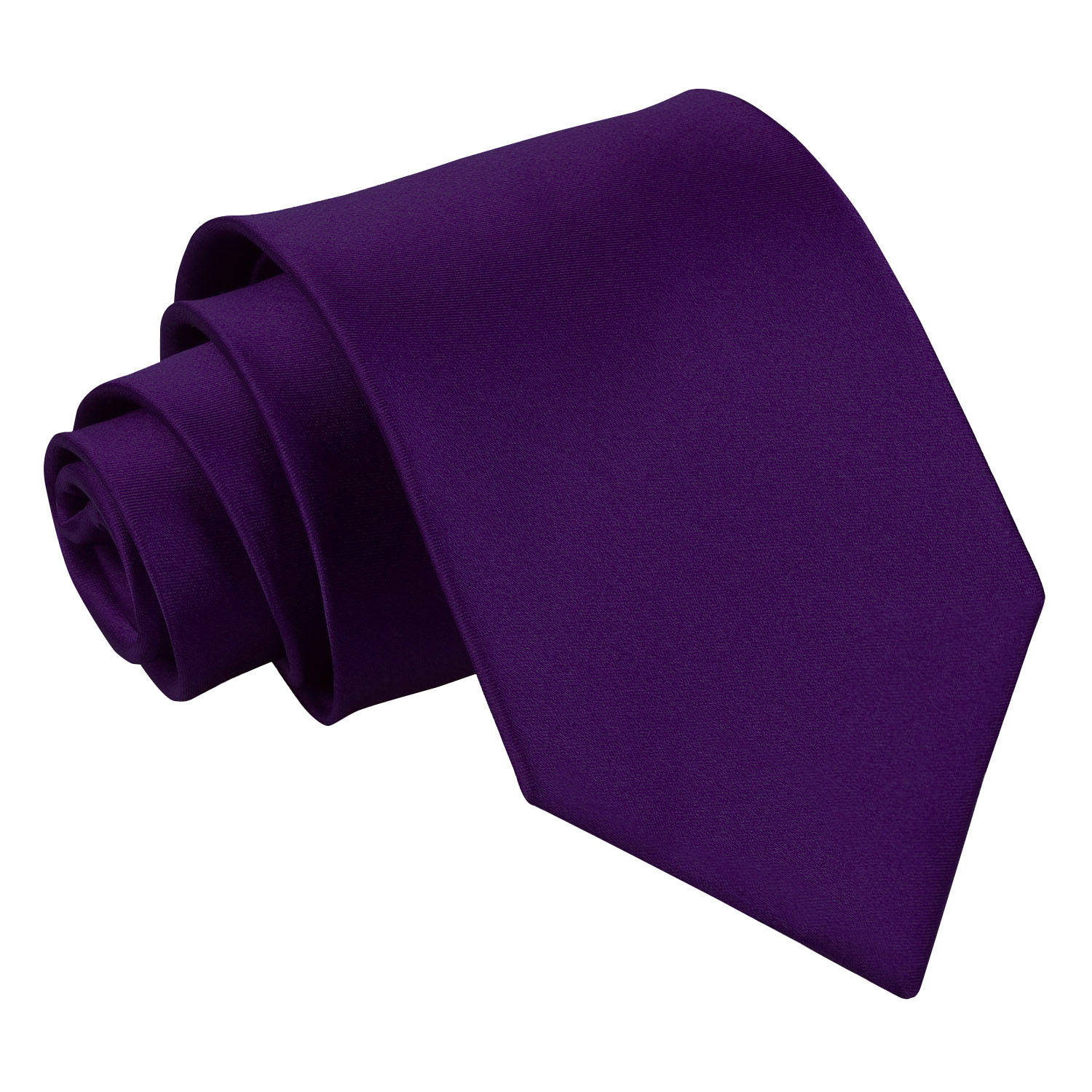 Purple Plain Satin Classic Tie