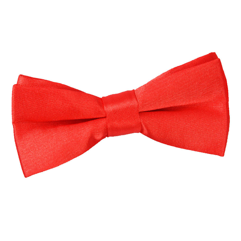 Plain Satin Pre-Tied Bow Tie - Boys - Burgundy - Well Dapper