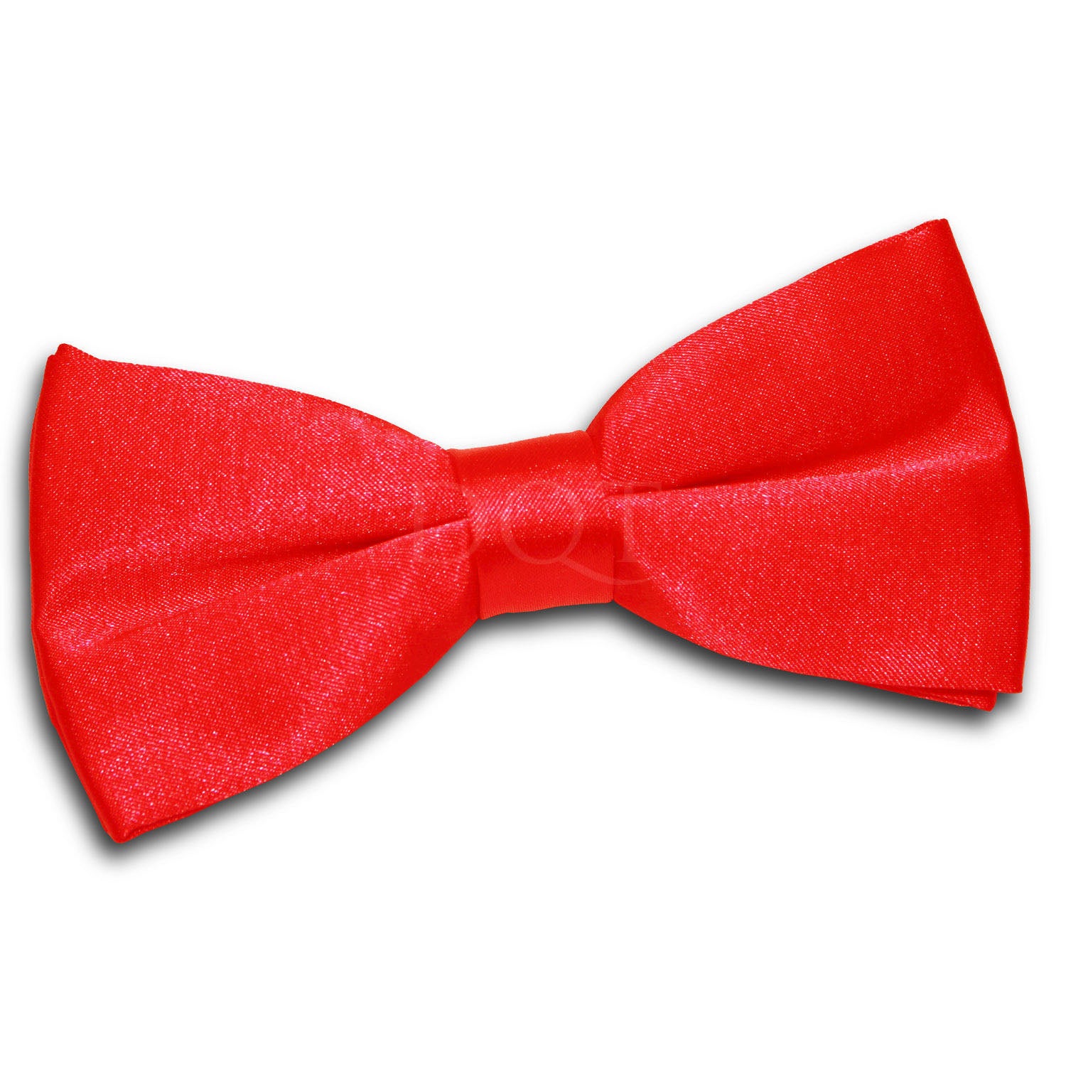 Plain Satin Pre-Tied Bow Tie - Coral - Well Dapper