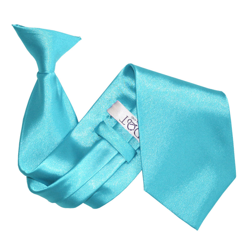 Plain Satin Clip-On Tie - Coral - Well Dapper