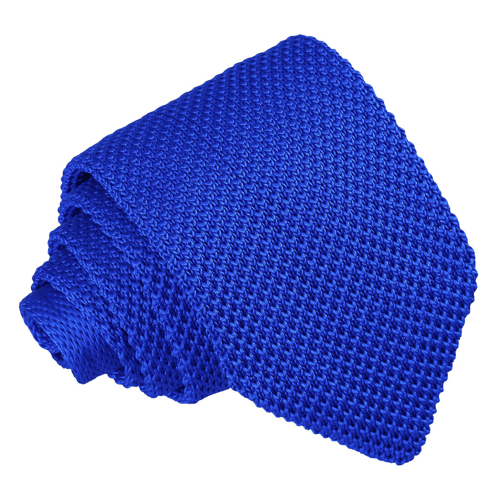 Royal Blue Plain Knitted Slim Tie