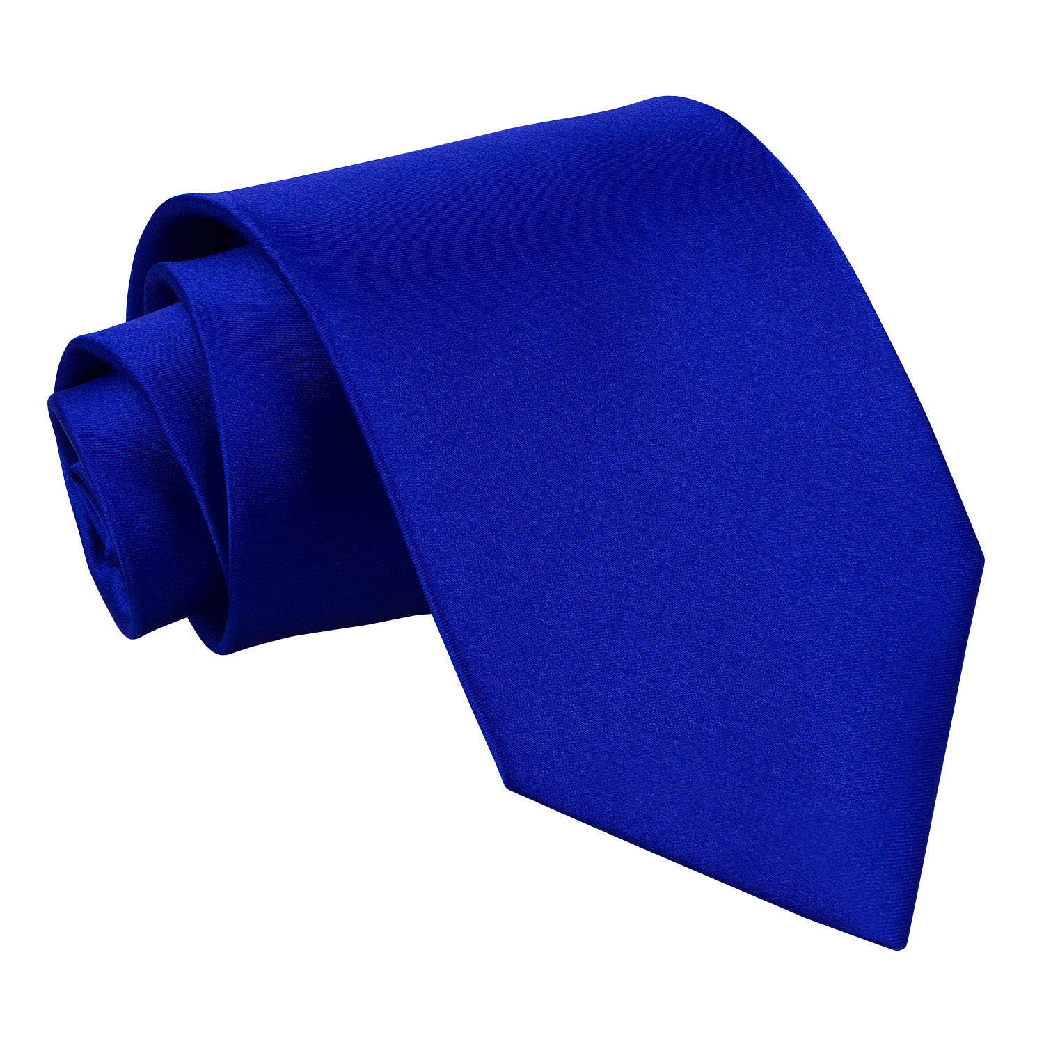 Plain Satin Classic Tie - Navy Blue - Well Dapper