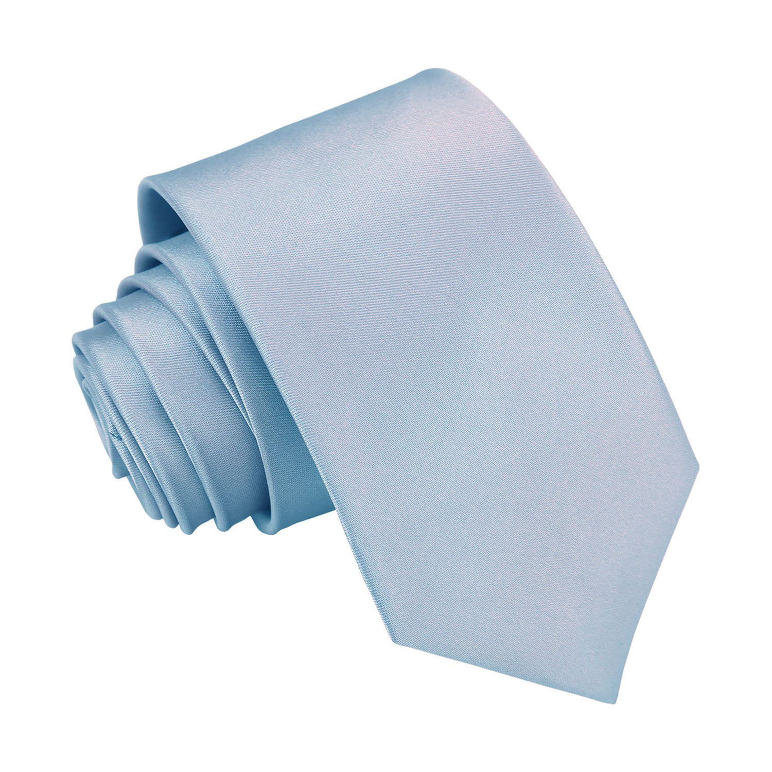Plain Satin Classic Tie - Boys - Robin's Egg Blue - Well Dapper