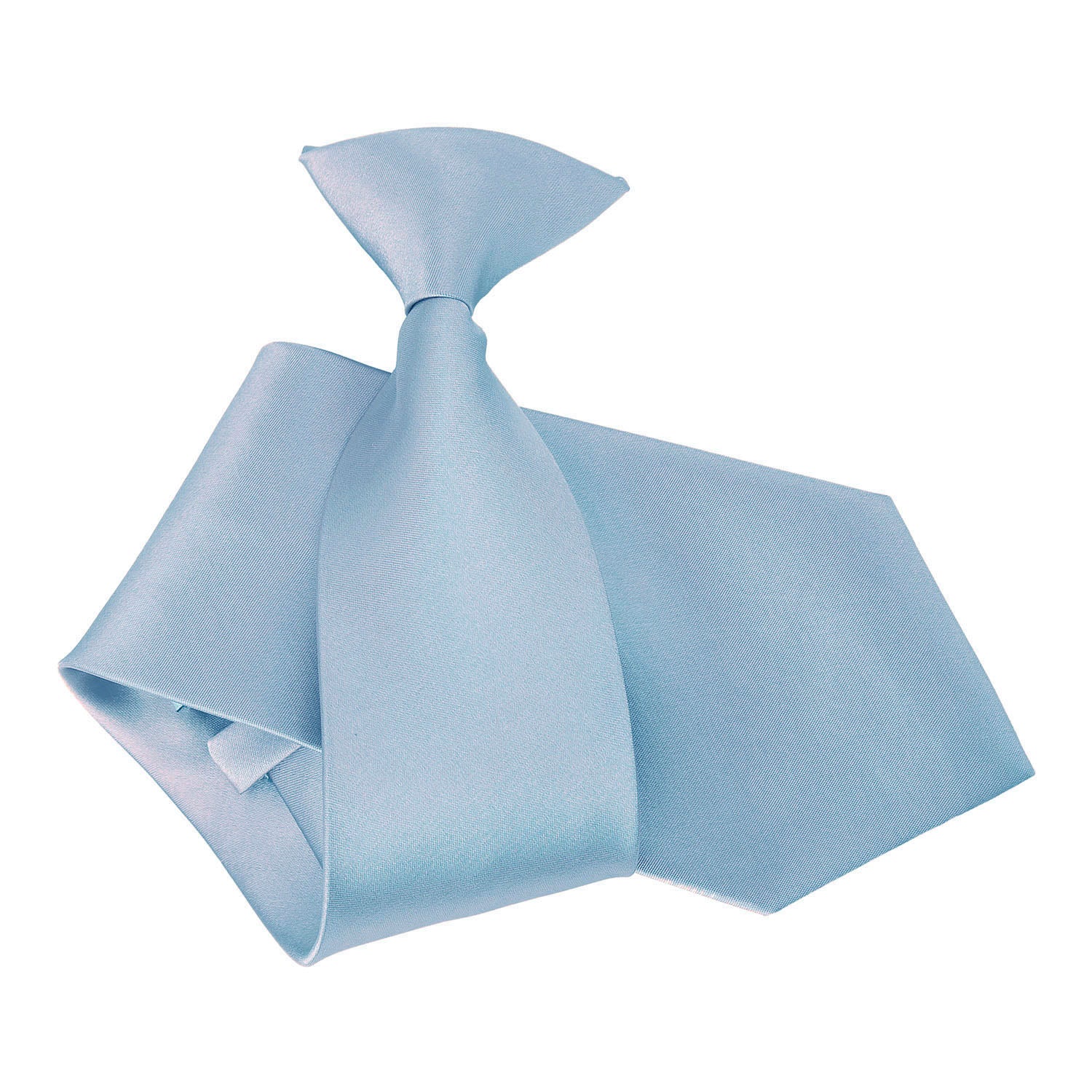 Plain Satin Clip-On Tie - Black - Well Dapper