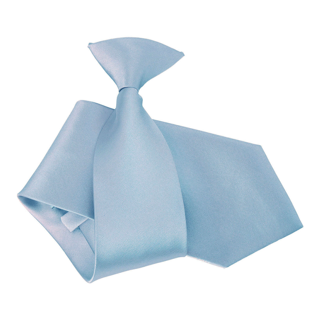 Plain Satin Clip-On Tie - Teal - Well Dapper