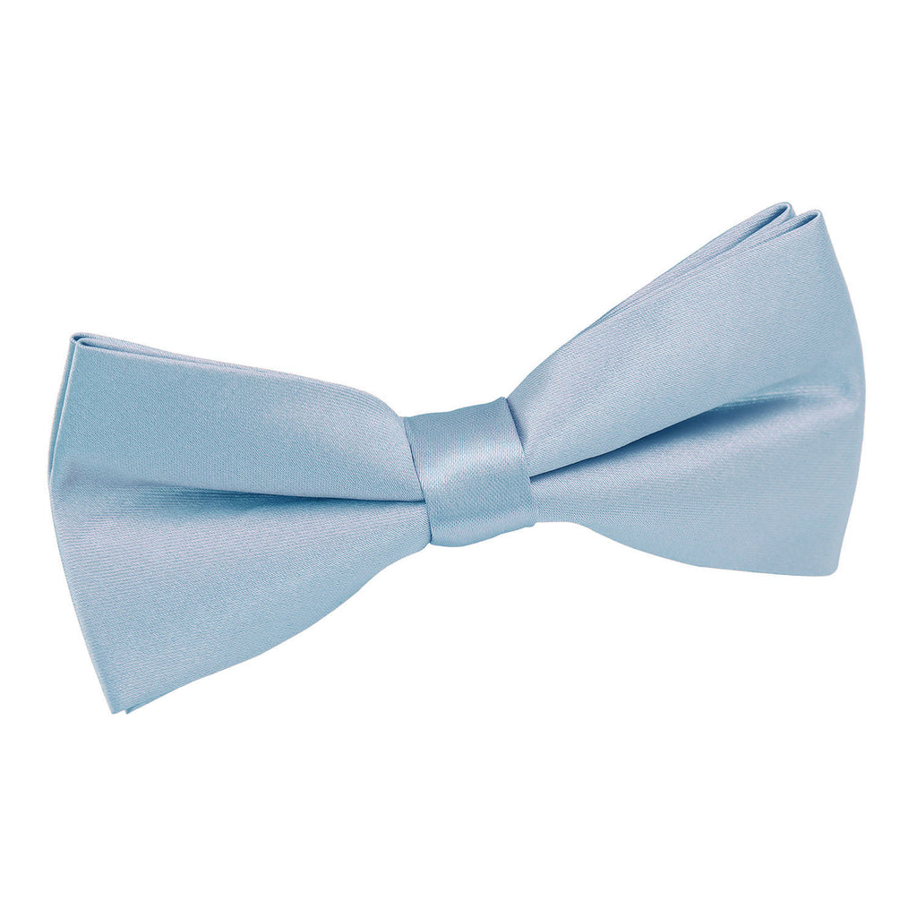 Dusty Blue Plain Satin Pre Tied Bow Tie