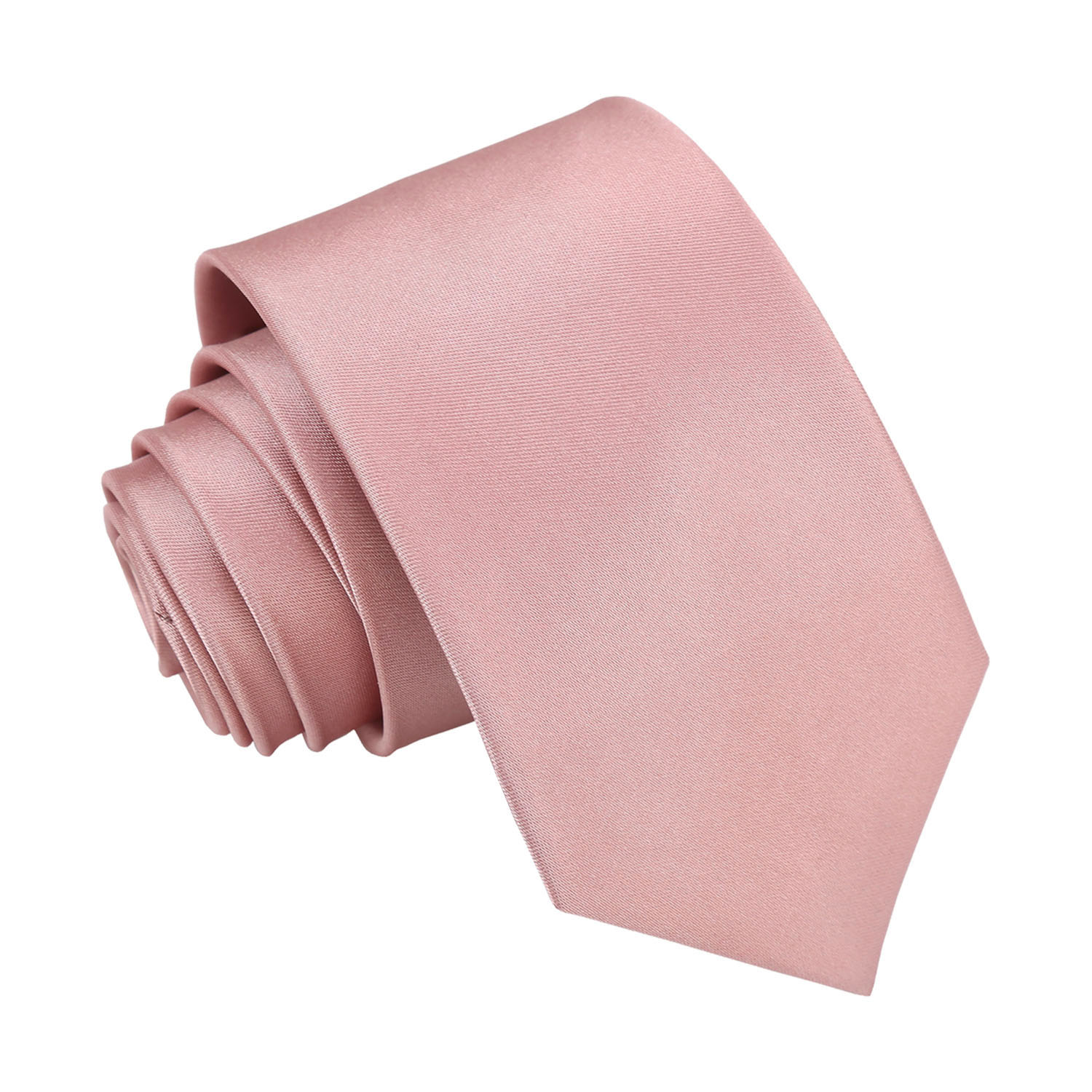 Plain Satin Classic Tie - Boys - Coral - Well Dapper