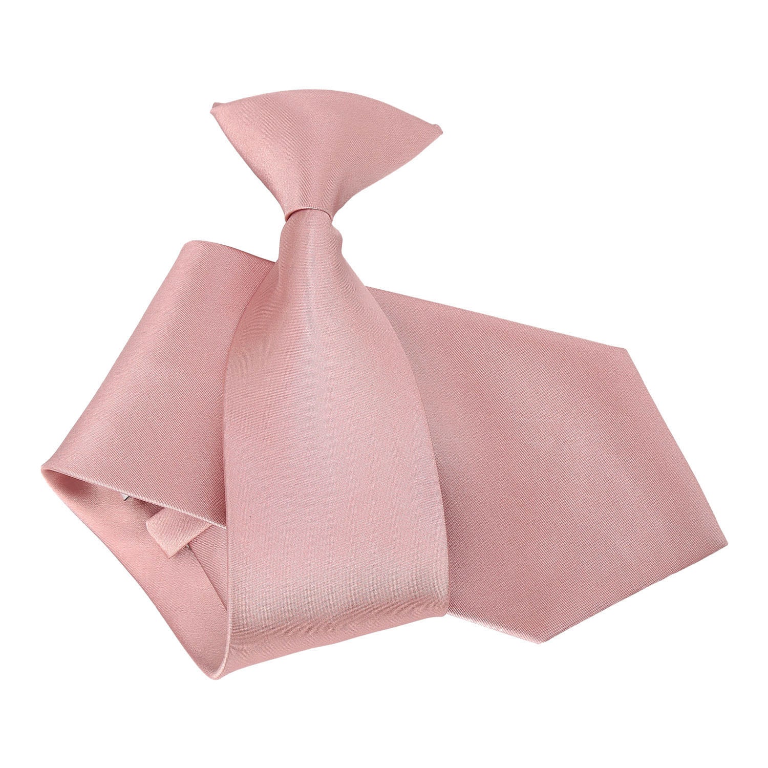 Plain Satin Clip-On Tie - Black - Well Dapper
