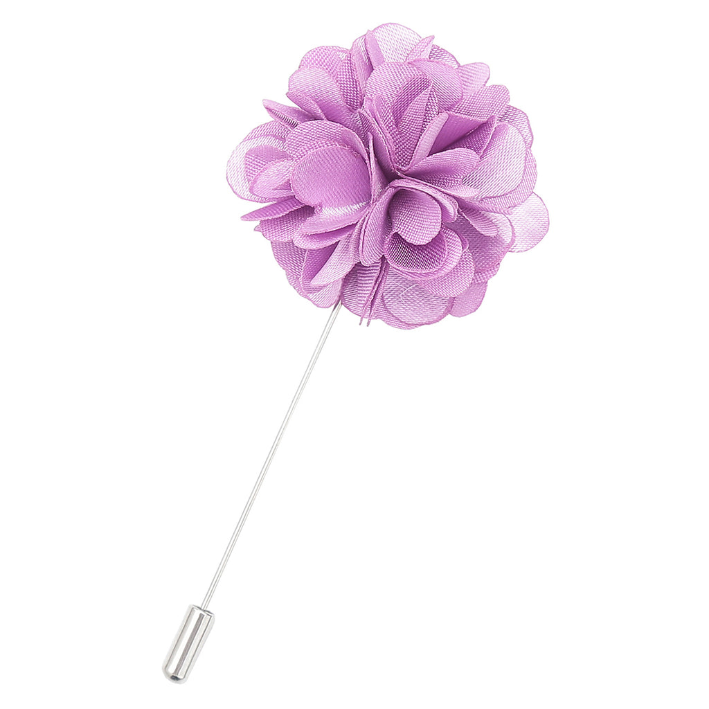 Lilac Plain Satin Lapel Pin