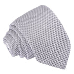 Plain Knitted Slim Tie - Charcoal - Well Dapper