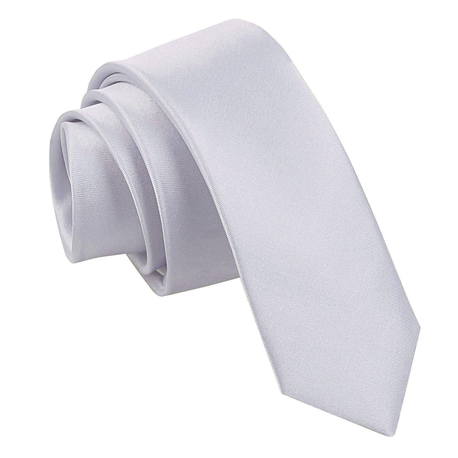 Plain Satin Skinny Tie - Lilac - Well Dapper