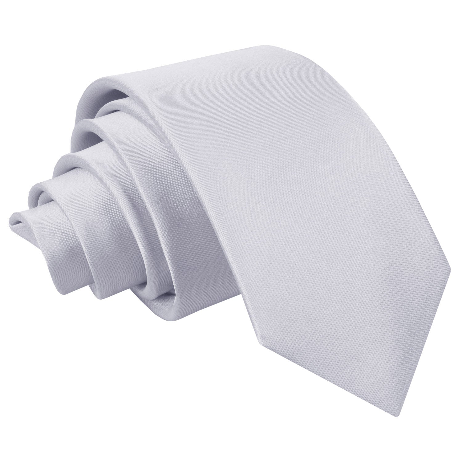 Plain Satin Slim Tie - Lilac - Well Dapper