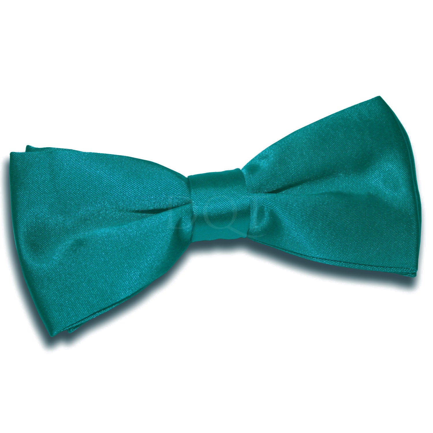 Plain Satin Pre-Tied Bow Tie - Mint Green - Well Dapper