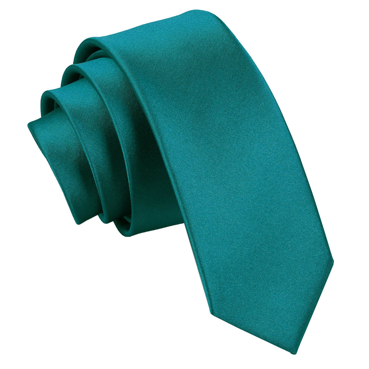 Plain Satin Skinny Tie - Mint Green - Well Dapper