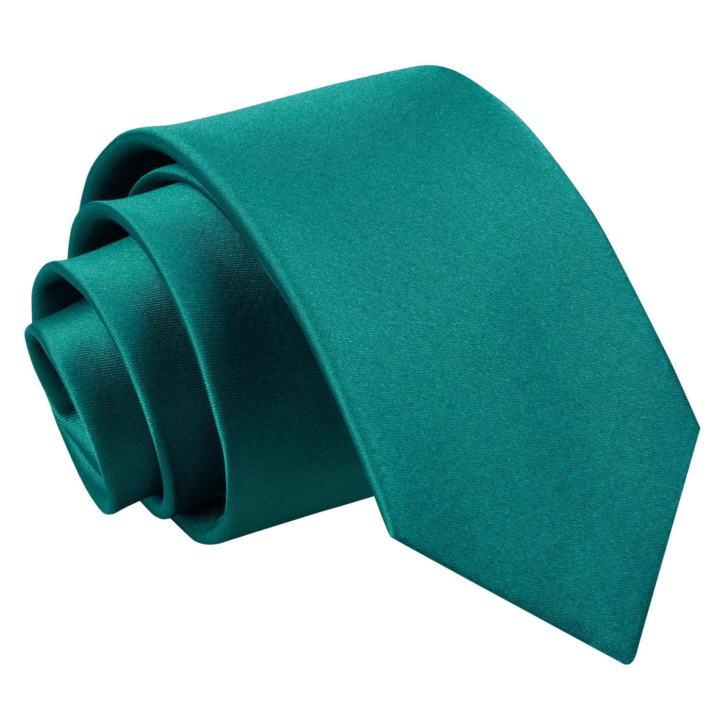 Plain Satin Slim Tie - Electric Blue - Well Dapper