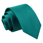 Plain Satin Slim Tie - Robin's Egg Blue - Well Dapper