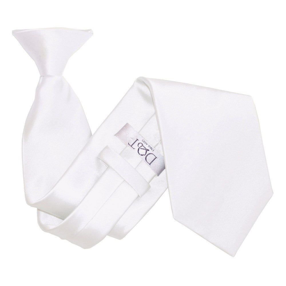 Plain Satin Clip-On Tie - Black - Well Dapper