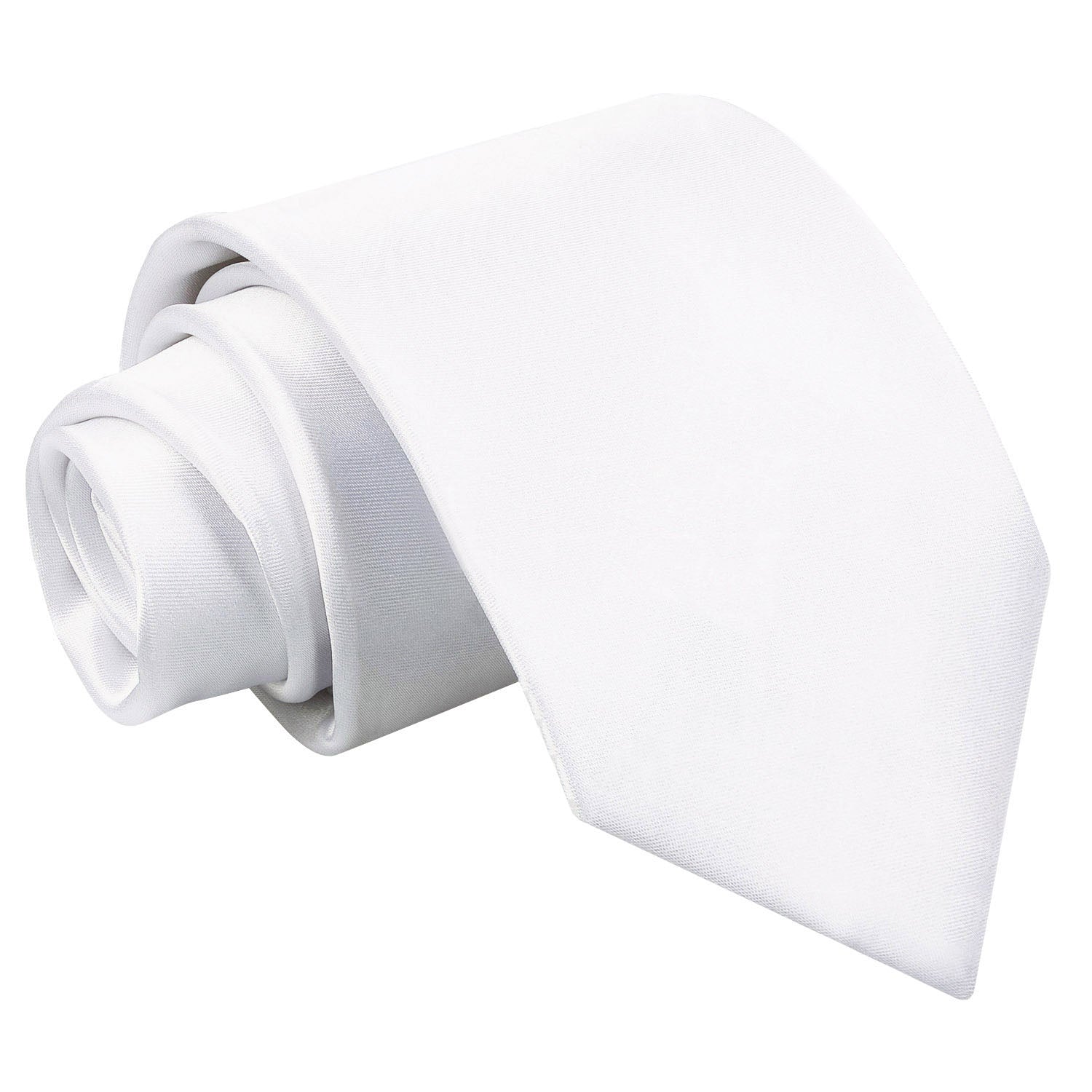 White Plain Satin Classic Tie