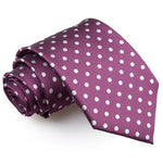 Polka Dot Classic Tie - Dark Red - Well Dapper