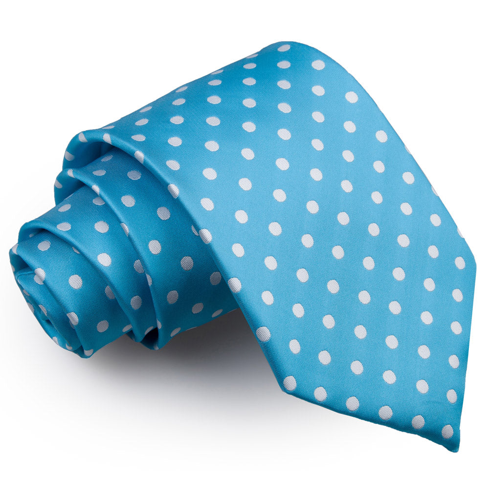 Polka Dot Classic Tie - Navy Blue - Well Dapper