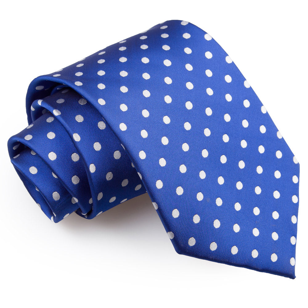 Polka Dot Classic Tie - Navy Blue - Well Dapper