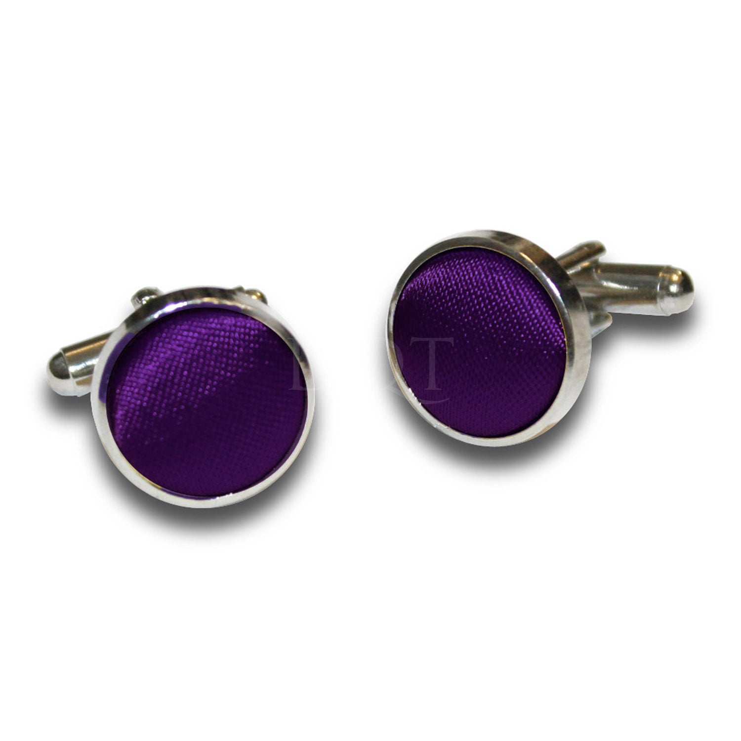 Plain Satin Cufflinks - Mulberry - Well Dapper