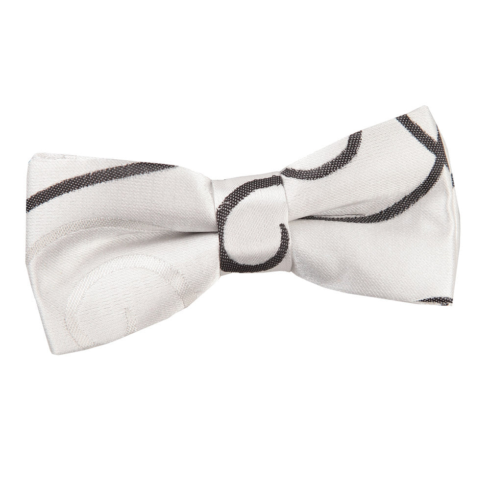 Scroll Pre-Tied Bow Tie - Boys - Silver and Royal Blue - Well Dapper