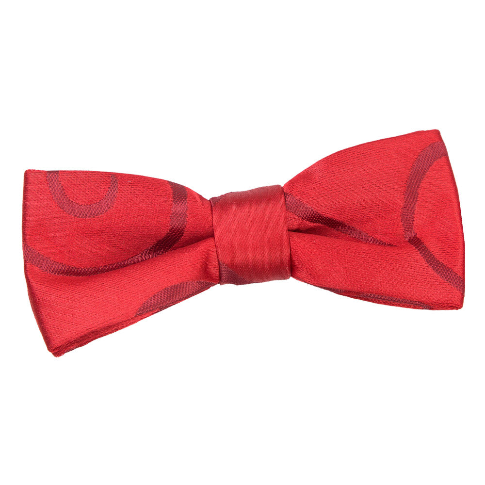 Scroll Pre-Tied Bow Tie - Boys - Ivory and Hot Pink - Well Dapper