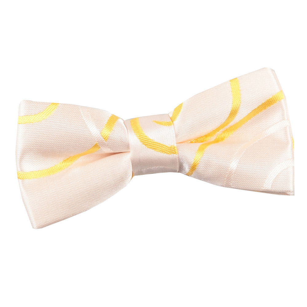 Scroll Pre-Tied Bow Tie - Boys - Ivory and Hot Pink - Well Dapper