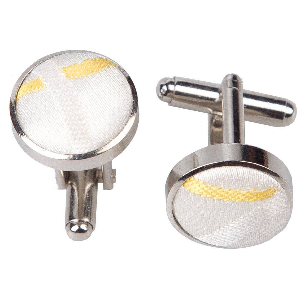 Scroll Cufflinks - Ivory - Well Dapper