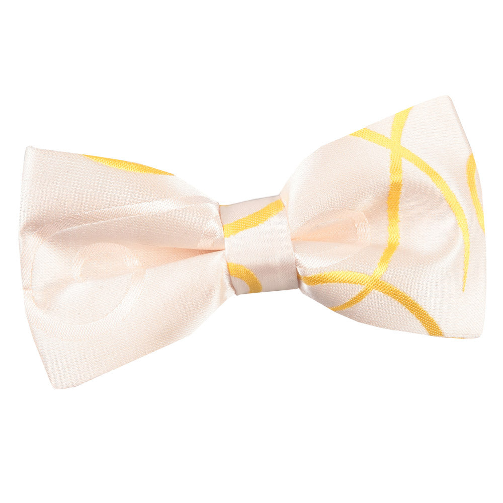 Gold Scroll Pre Tied Bow Tie