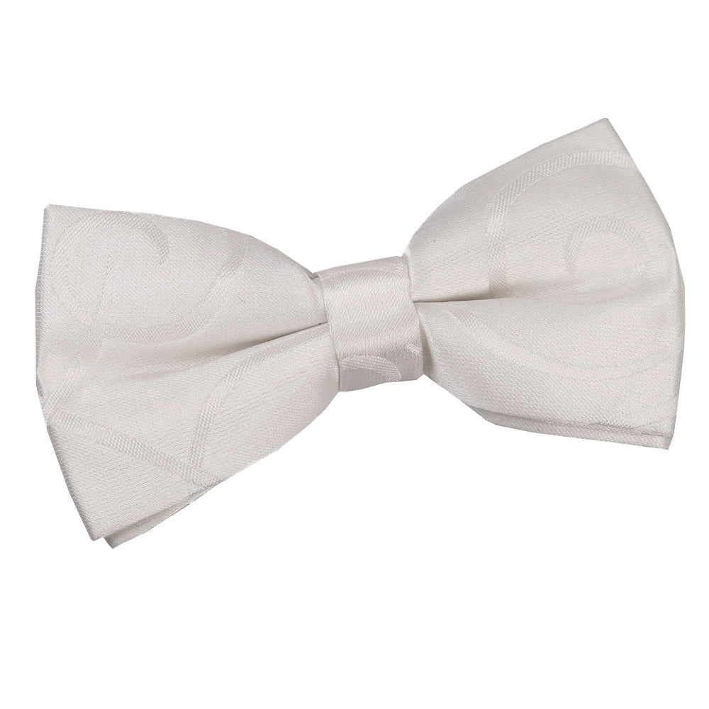 Ivory Scroll Pre Tied Bow Tie