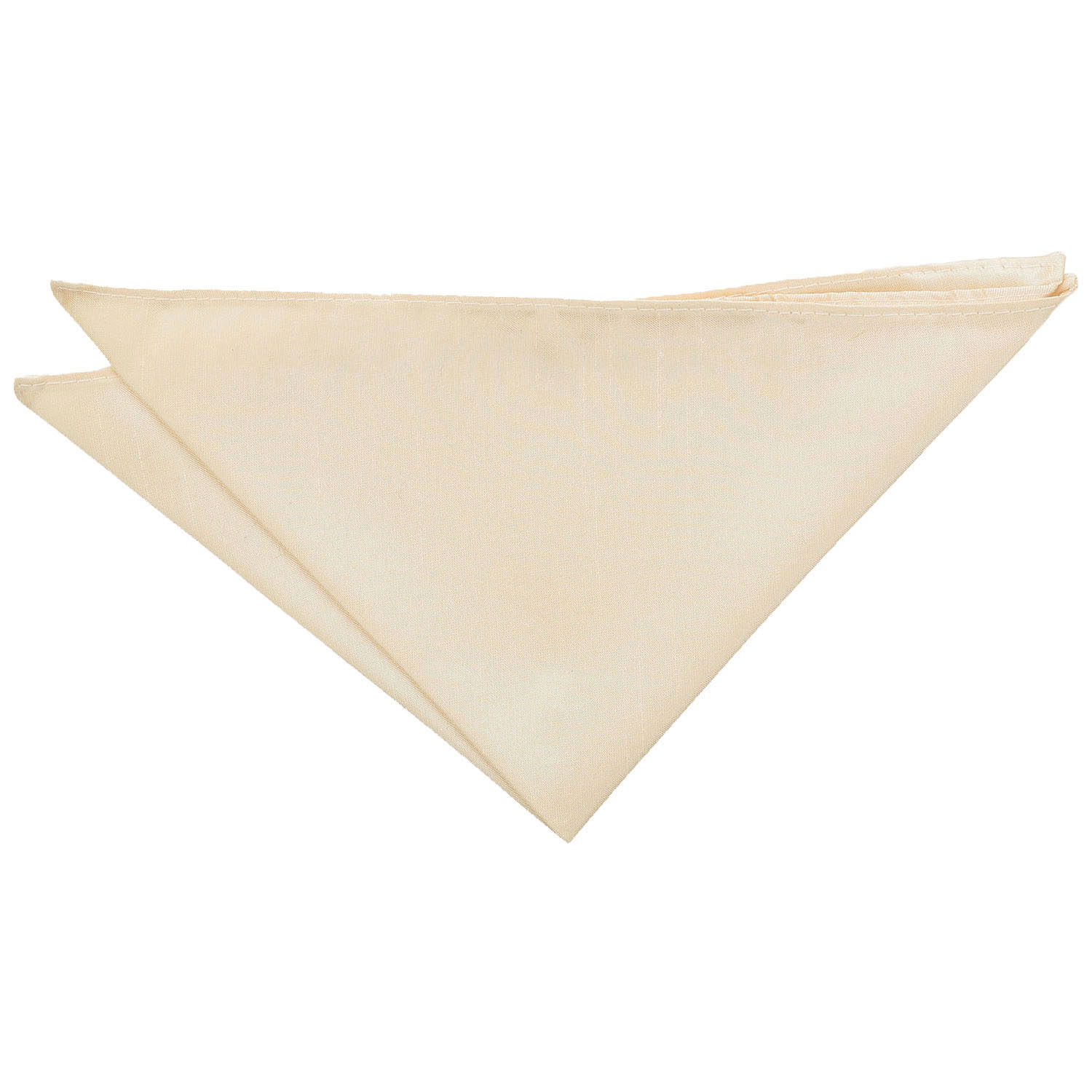 Beige Plain Shantung Pocket Square