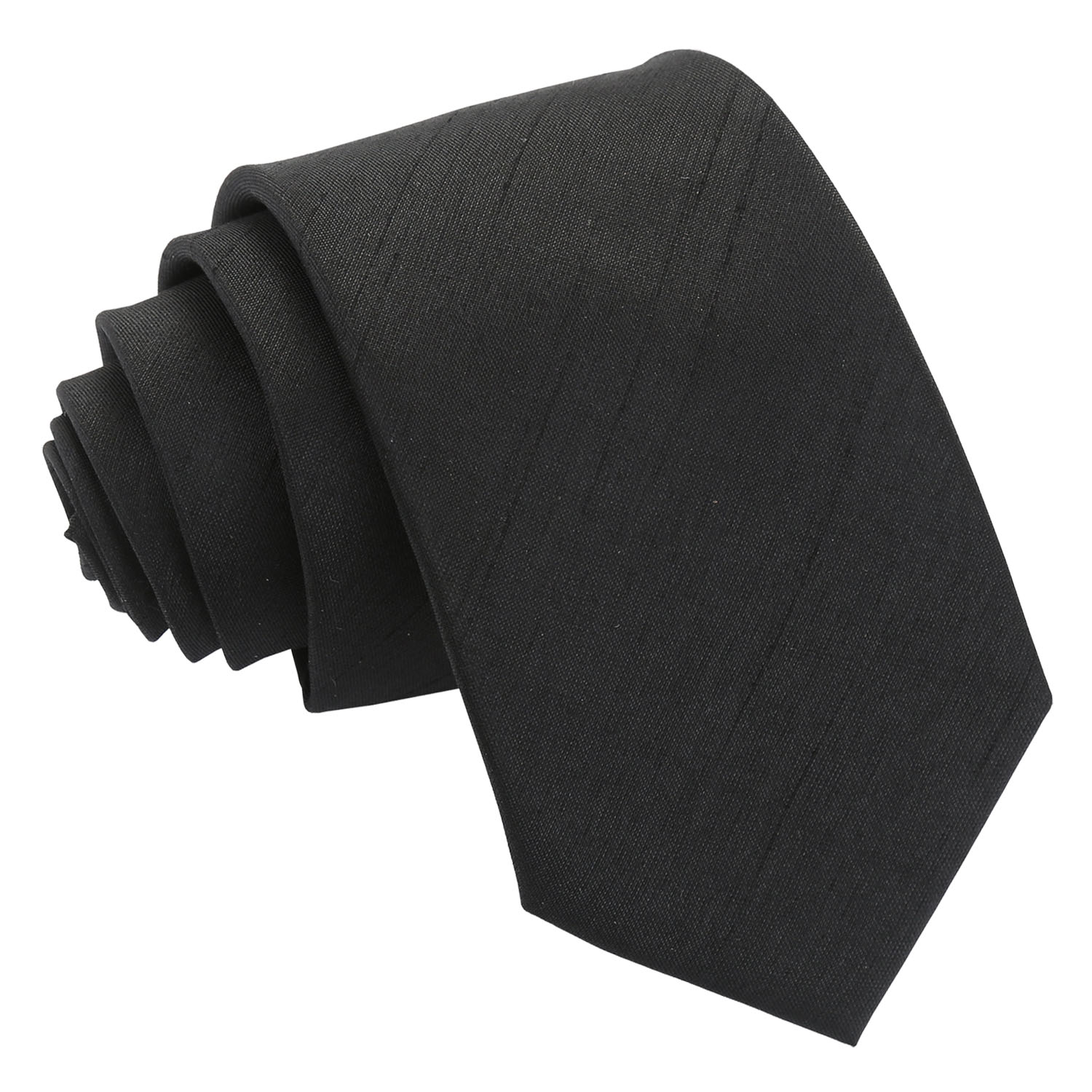 Plain Shantung Slim Tie - Lemon Yellow - Well Dapper
