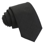 Plain Shantung Slim Tie - Steel Grey - Well Dapper