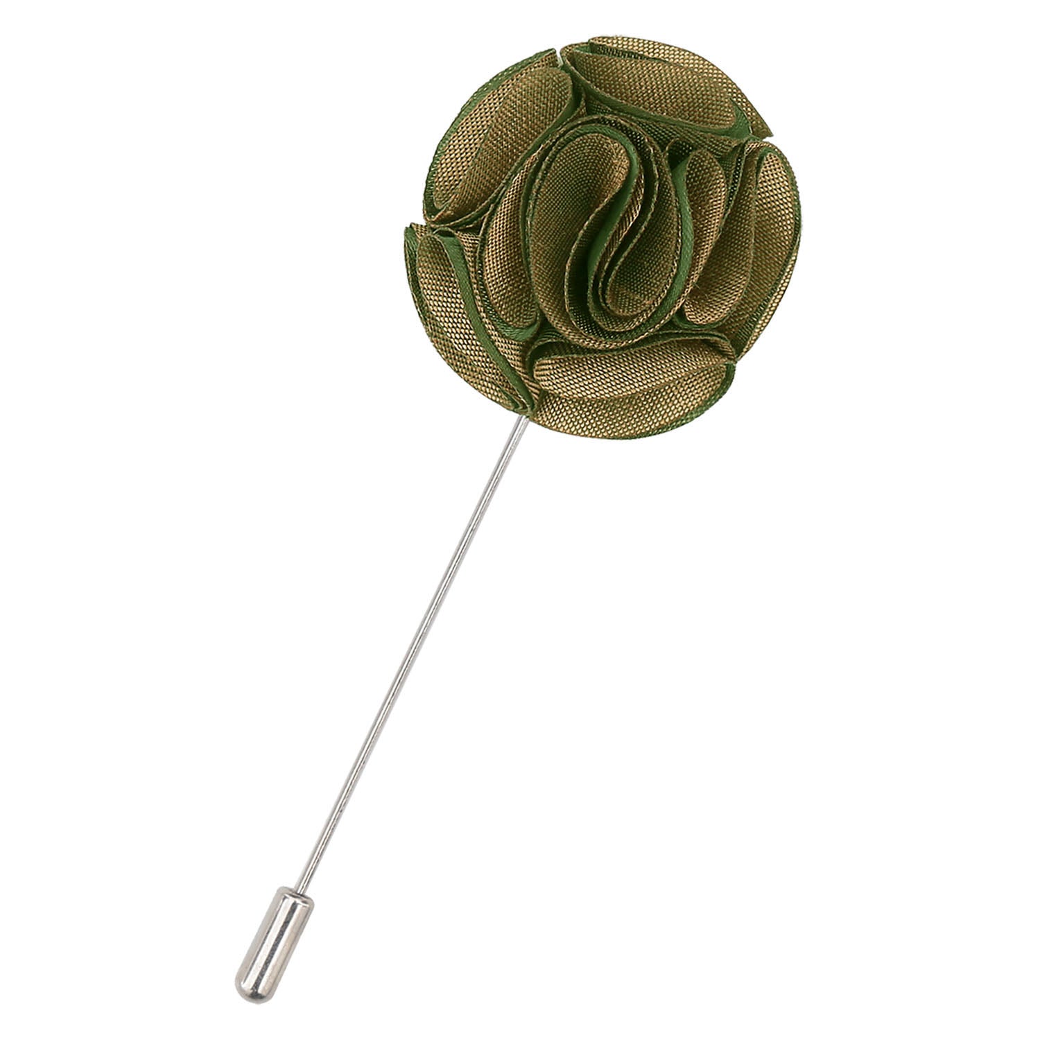 Plain Shantung Lapel Pin - Turmeric Yellow - Well Dapper
