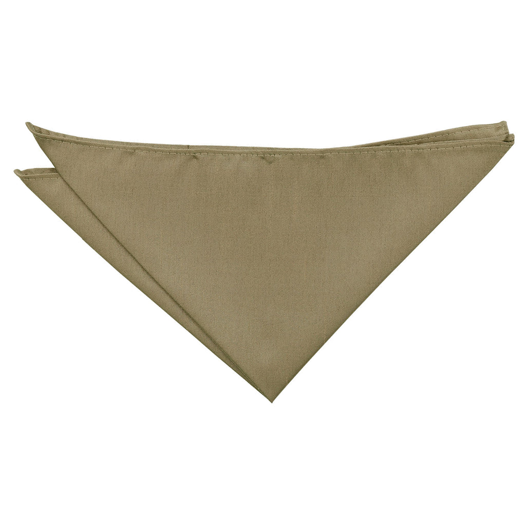 Bronze Plain Shantung Pocket Square