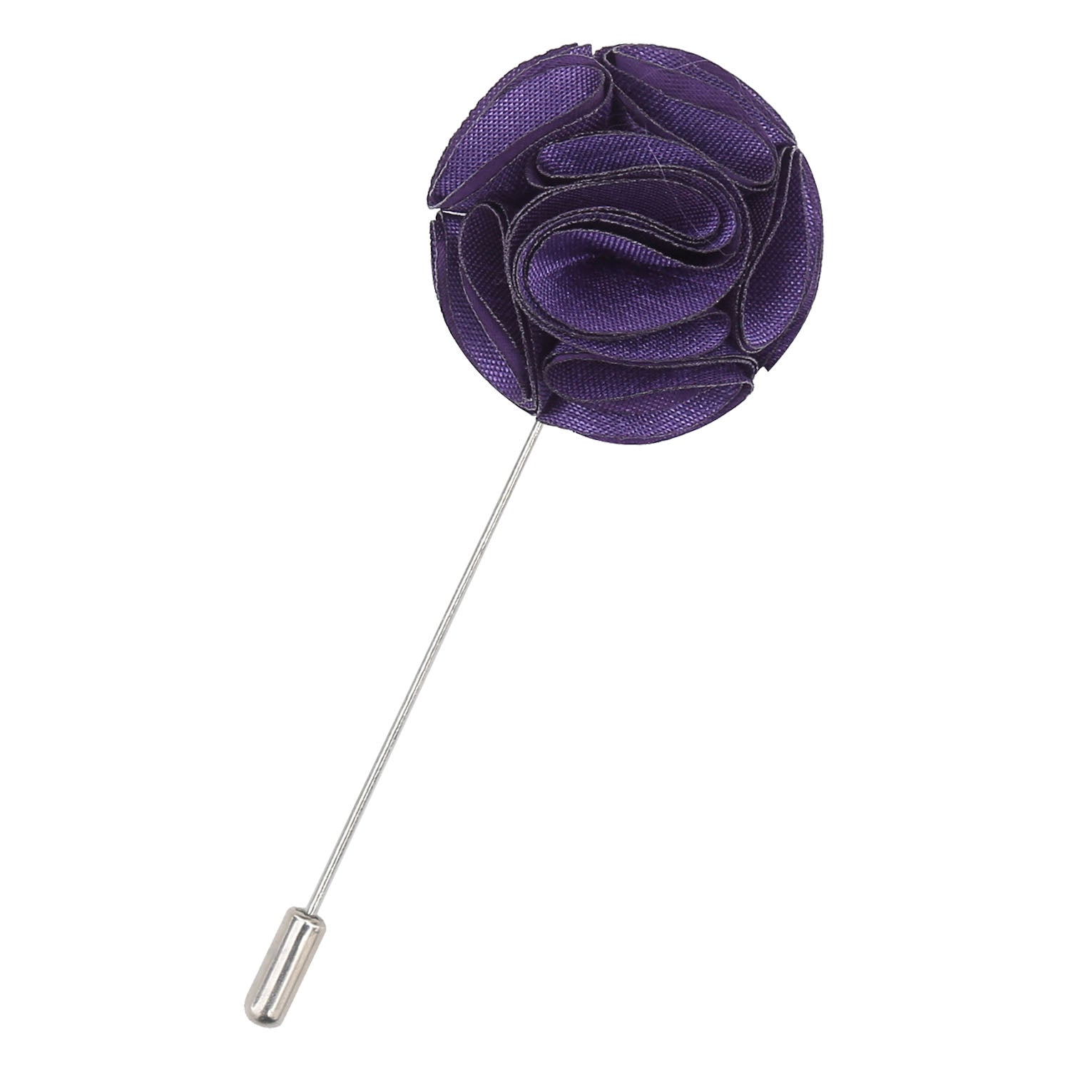 Plain Shantung Lapel Pin - Black - Well Dapper