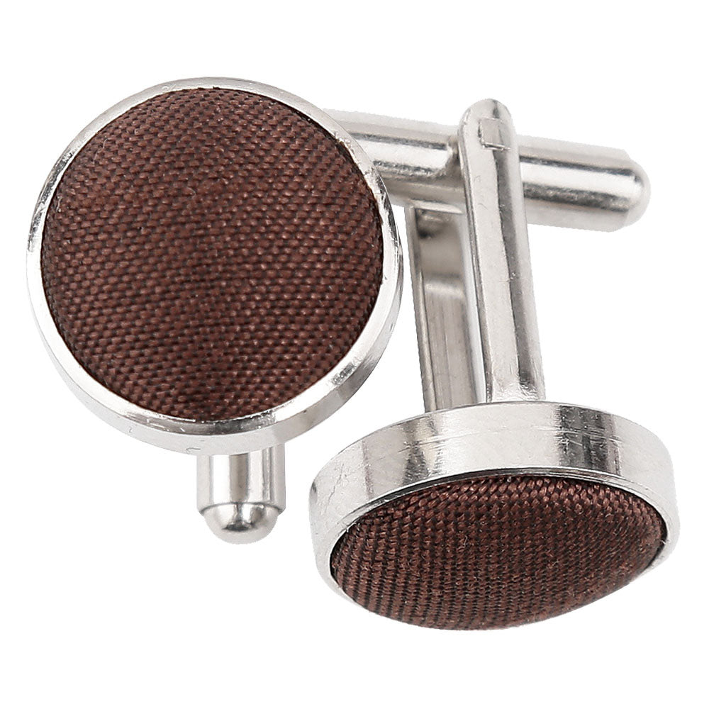 Plain Shantung Cufflinks - Red - Well Dapper