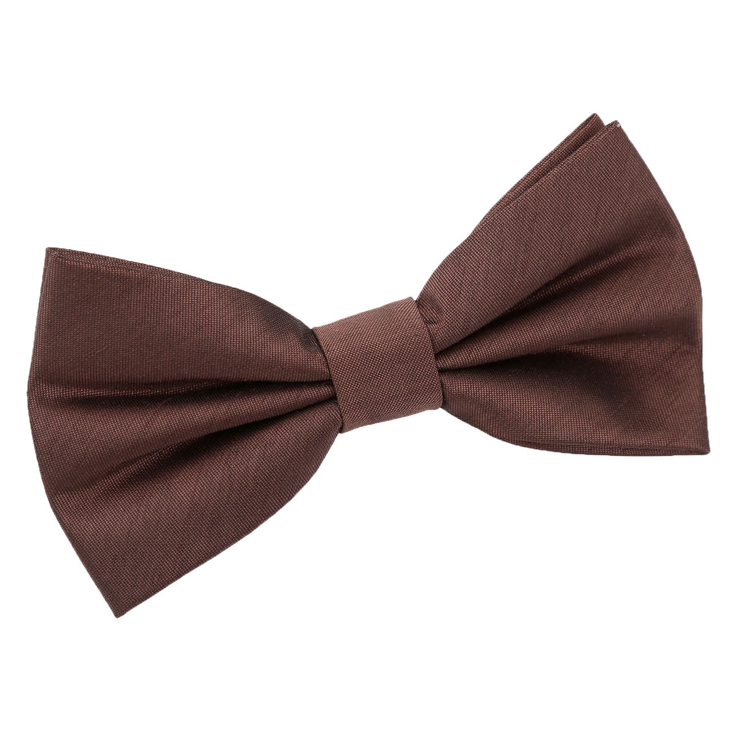 Plain Shantung Pre-Tied Bow Tie - Copper - Well Dapper