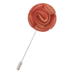 Plain Shantung Lapel Pin - Rust - Well Dapper