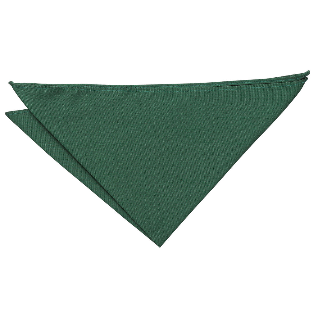 Emerald Green Plain Shantung Pocket Square