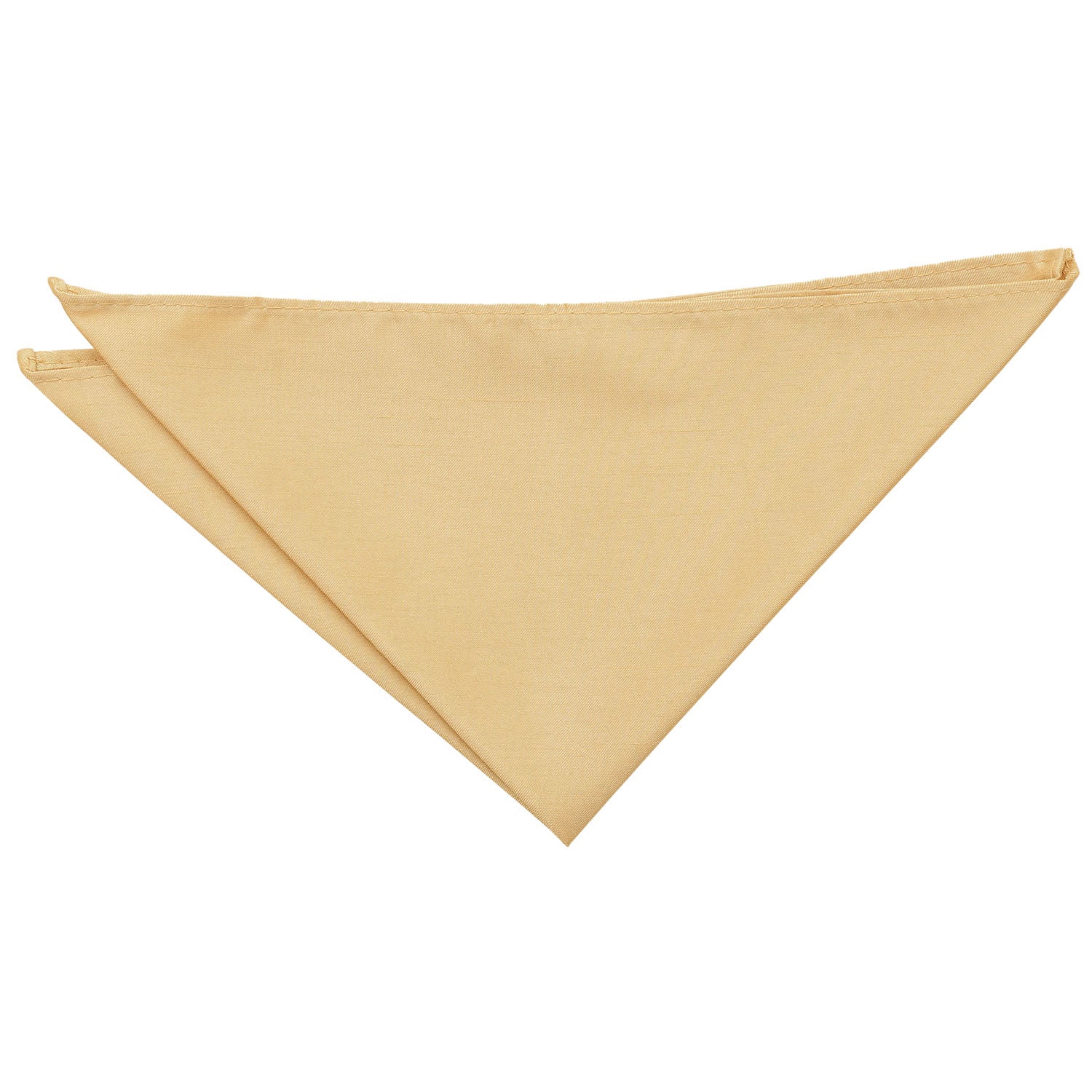 Plain Shantung Pocket Square - Beige - Well Dapper