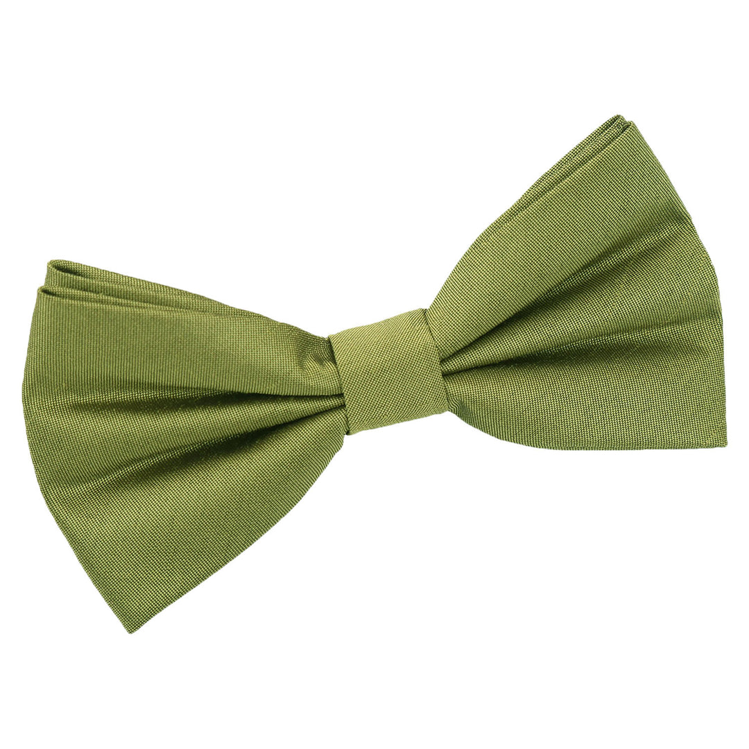 Plain Shantung Pre-Tied Bow Tie - Turmeric Yellow - Well Dapper